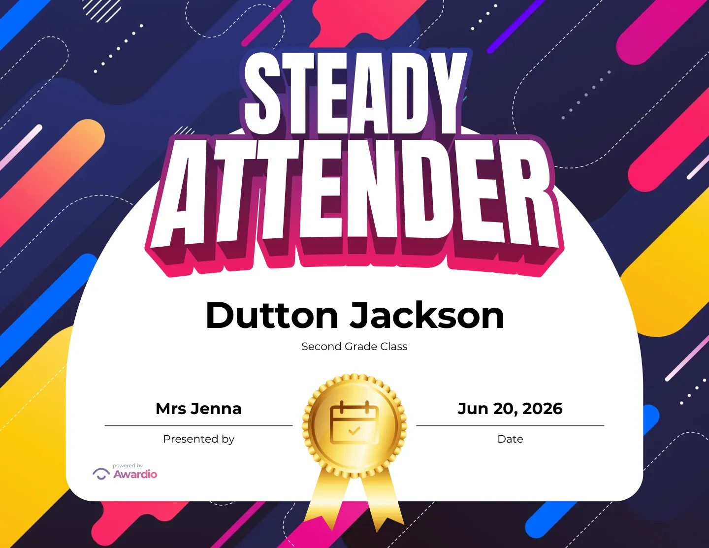 Printable Achievement award certificate