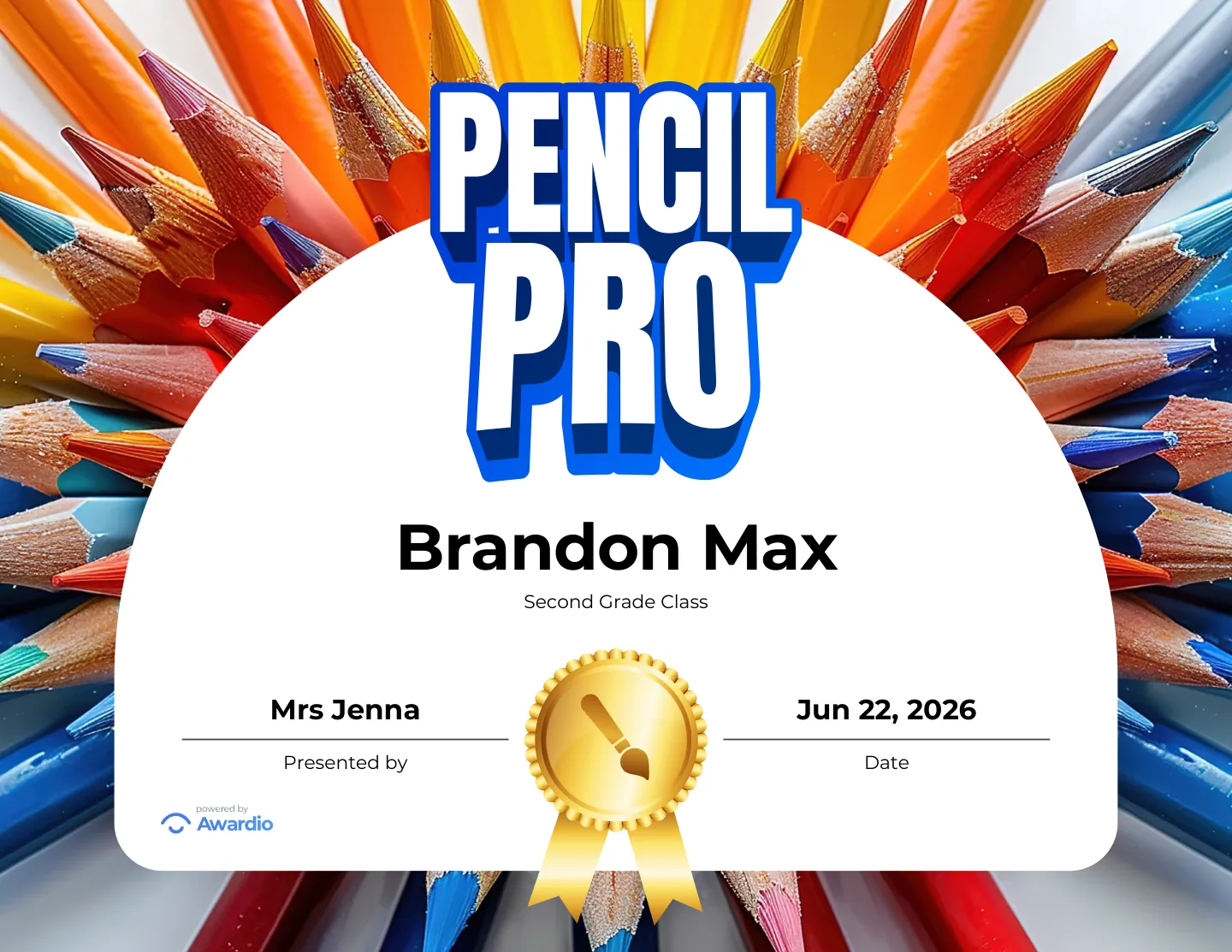 Free Arts and Crafts award certificate design