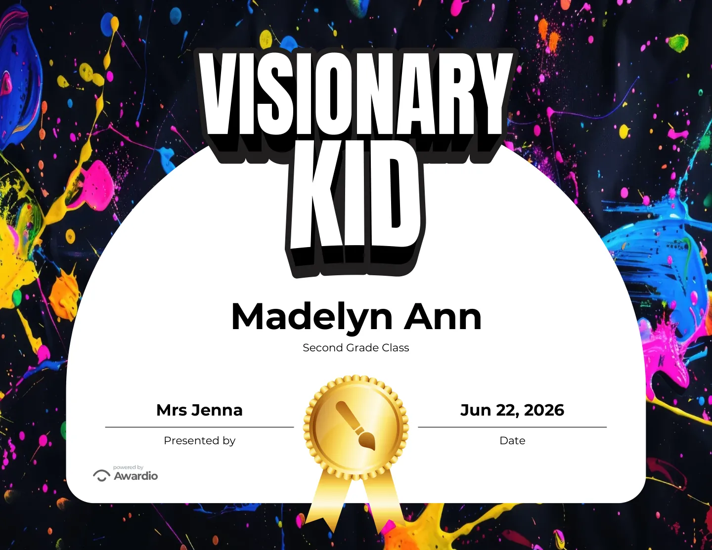 Editable Arts and Crafts award certificate
