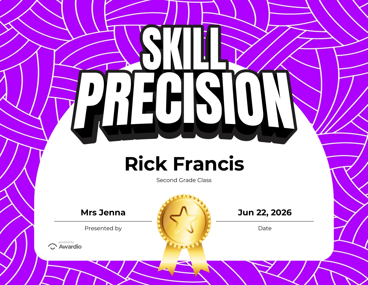 Martial Arts certificate you can print or send
