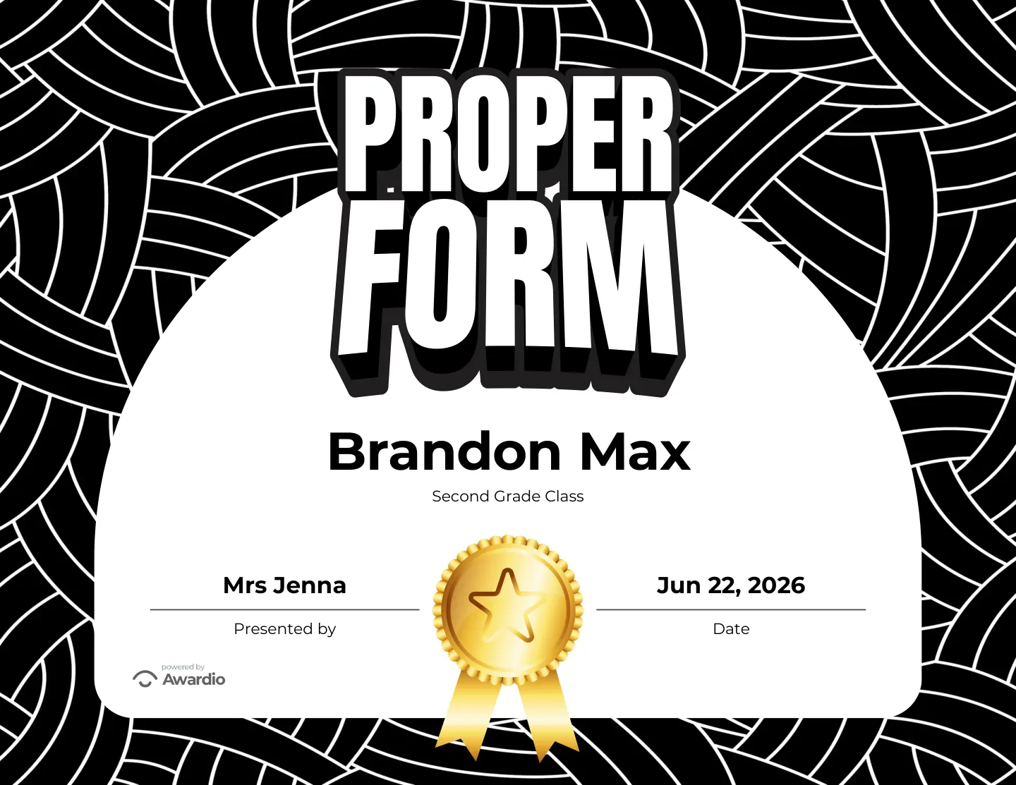 Free Martial Arts award certificate design