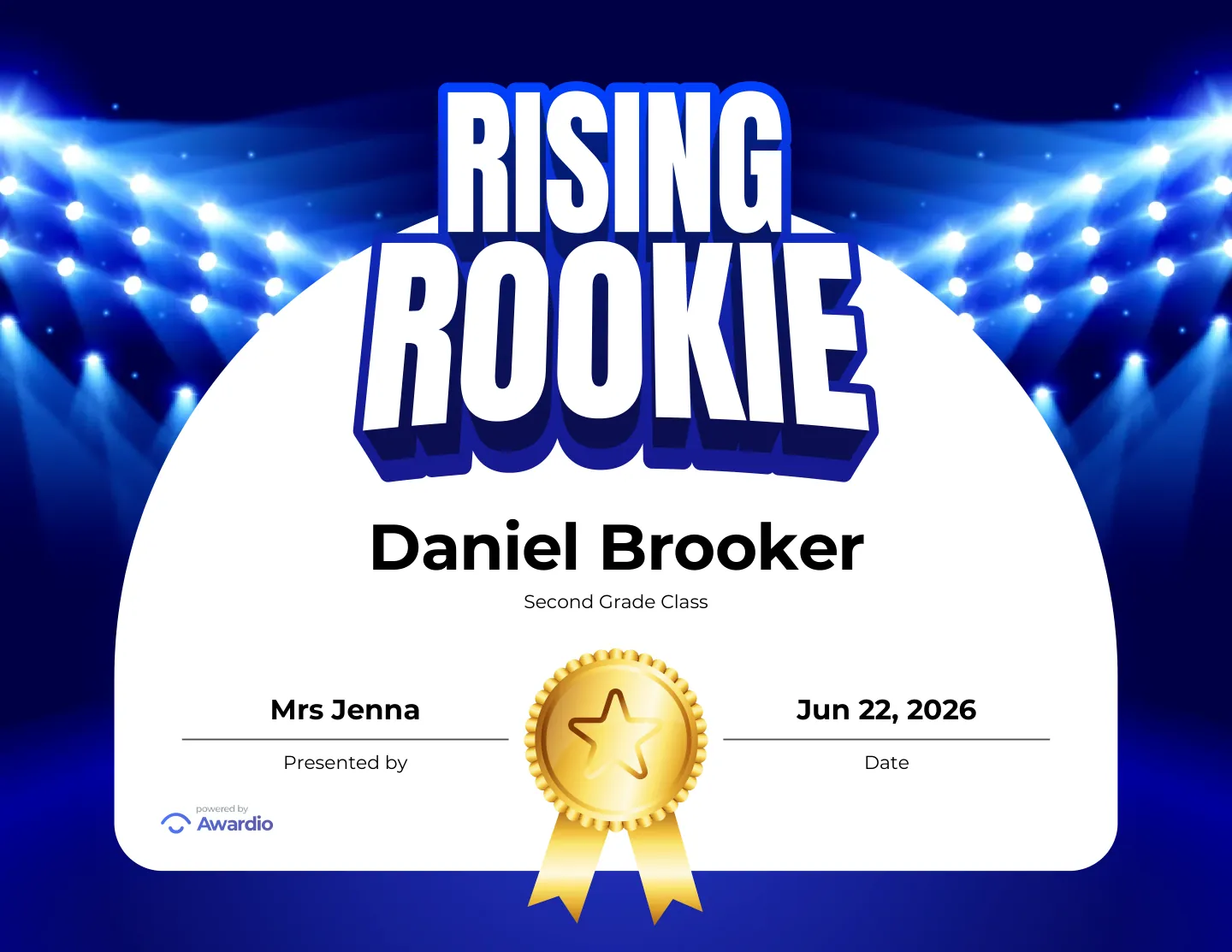 Printable Baseball award for kids