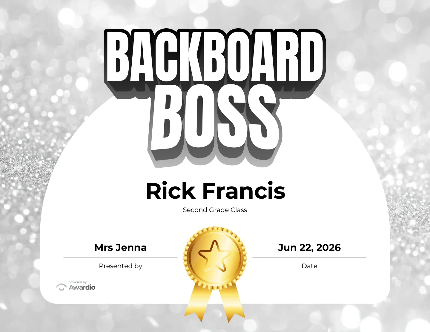 Basketball certificate you can print or send