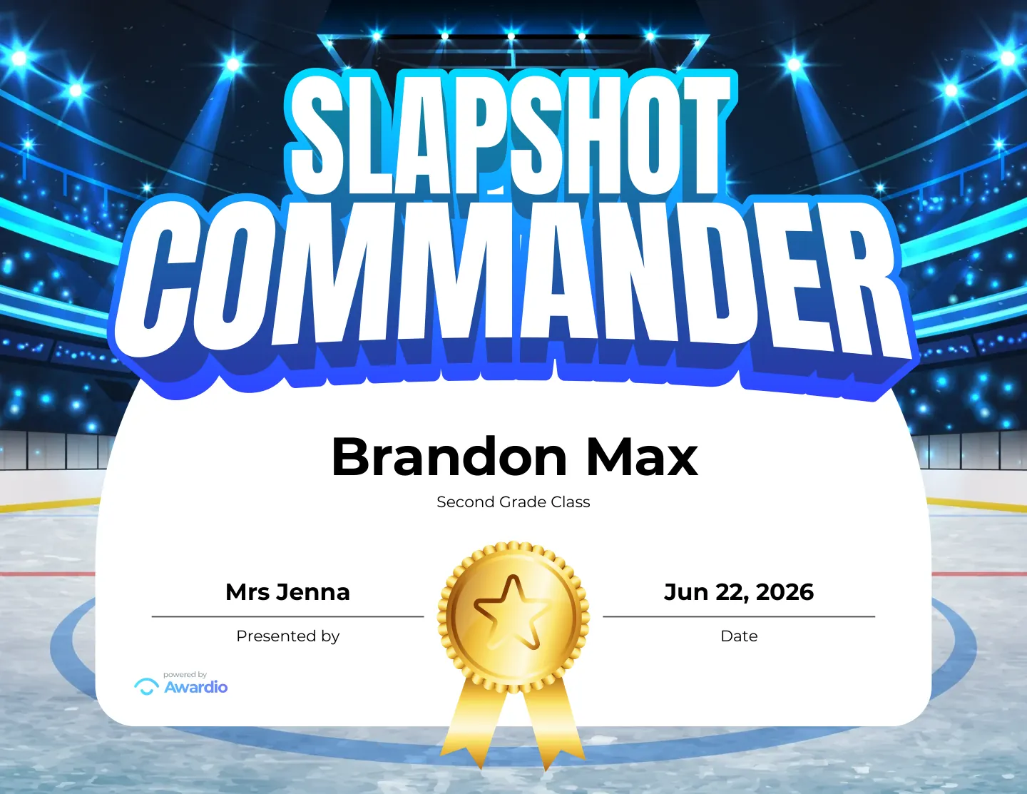Free Hockey award certificate design