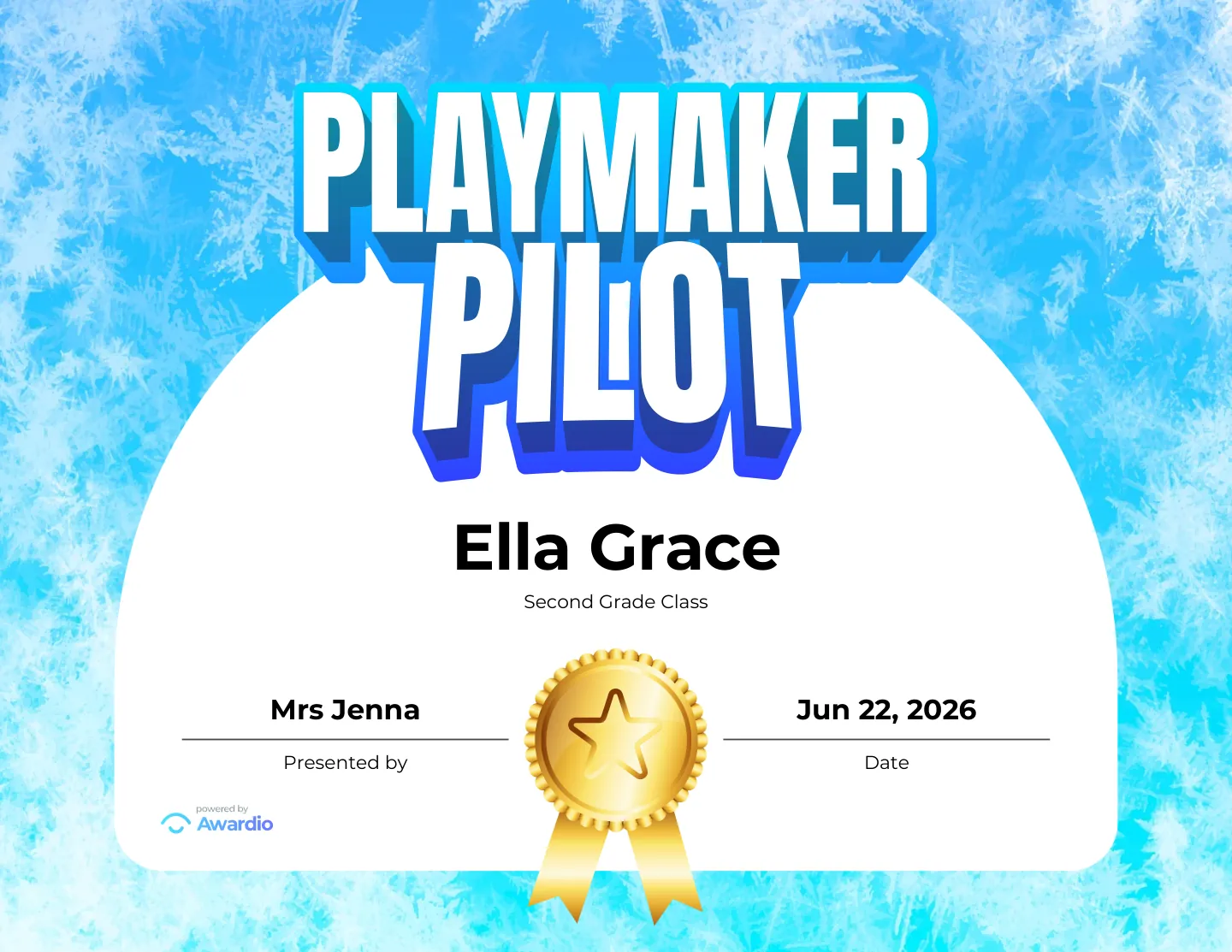Hockey recognition award template