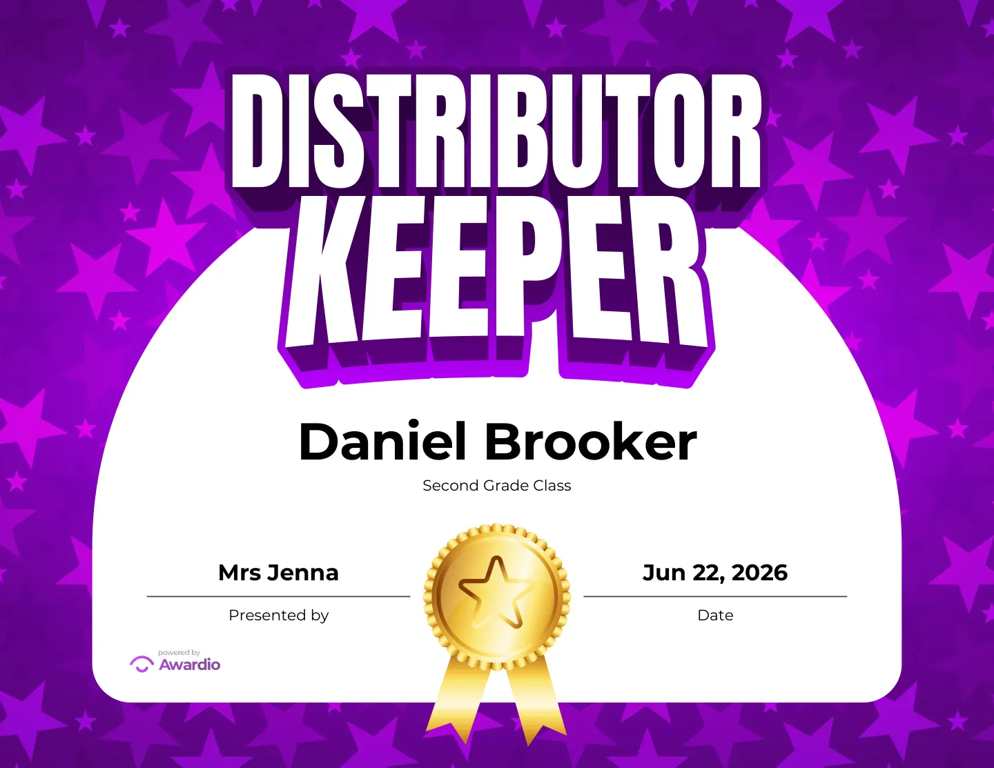 Printable Soccer award for kids